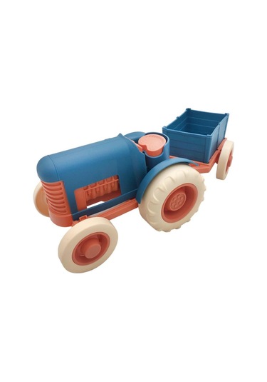 Let's Be Child Römorklu Sürtmeli Plastik Traktör Lc-30878 Lacivert-turuncu