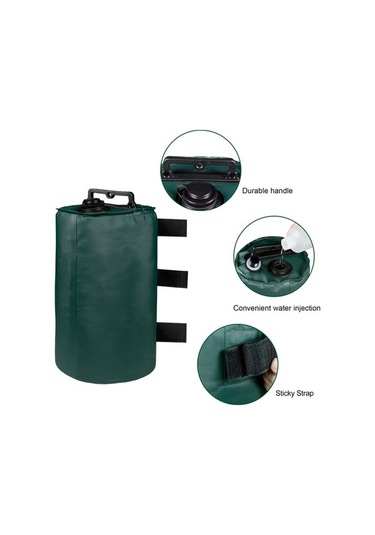 Artfulabode Yeşil Torbası Torbaları Su Su Su Pvc Pop-up Kum Kapalı Kanopi, Kanopi Kanopi İçin Hizmet Geçirmez Gazebo Çadır, Ağırlıkları Ağırlık Ağır 10l Ch Yeşil