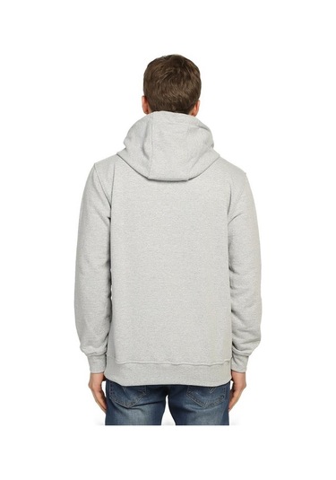 Bant Giyim - 90'S Kaset Grunge Punk Rock Gri Kapşonlu Sweatshirt