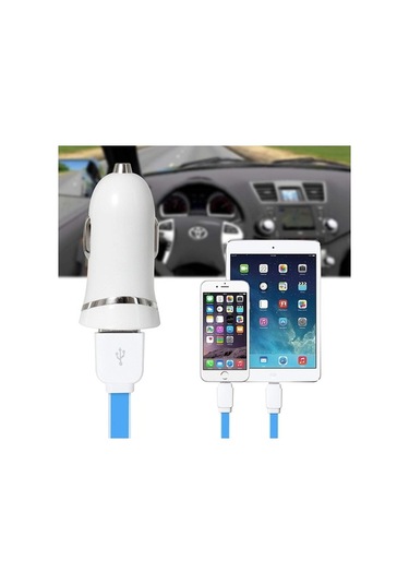 3ın1 Araç Şarjı + Duvar Şarjı + İphone Uyumlu Şarj Kablosu An-7278 Nt