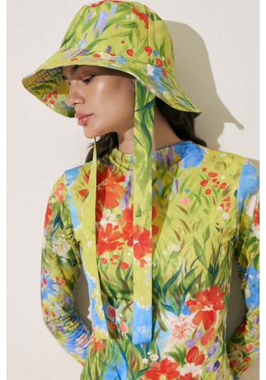 Bağlamalı Bucket Şapka Gardenya Gardenya