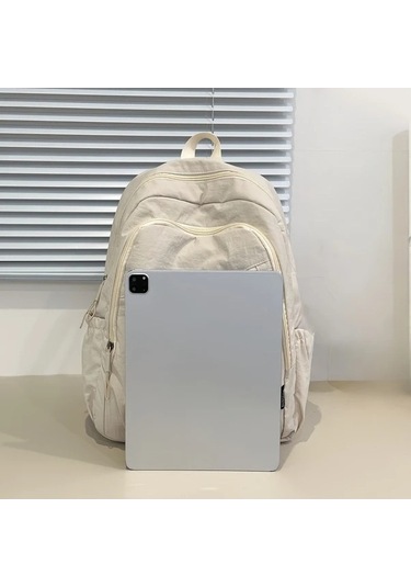 Fastbuy Elmpaly Kadın Khaki Büyük Kapasiteli Dayanıklı Nylon Sırt Çantası Haki 1 Haki