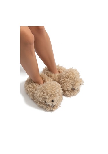 Digi Kadın, Garson Boy Hayvanlı Panduf Bej 36/41 Bej