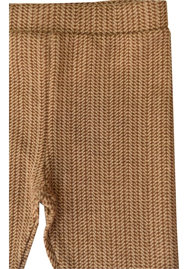 Luess Jakarlı Slim Kız Çocuk Tayt Sütlü Kahverengi