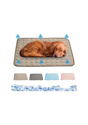 Samdoo Küçük Köpek Soğutucu Mat Açık Gri-m Boy - 6 Kg'a Kadar Uygun, Nylon-polyester, Hızlı Soğuma, Makine Yıkama Uygun