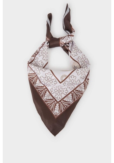 Defacto Kadın Mardin Temalı Fular F5212axnsbn207 Kahve