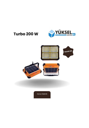 Horoz 200 W Solar Led Projektör