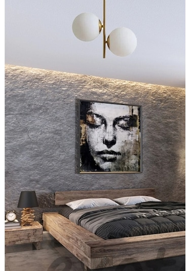 Rudi Modern Plofonyer Eskitme Goldkasa Balcamlı Ikili Avize Gold