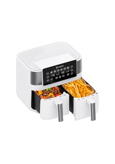 Yasomi Y80 8 LT 2850W Çift Hazneli ve Çift Motorlu Airfryer Fritöz