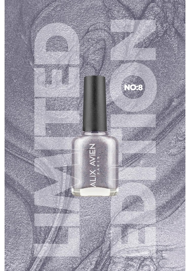 Alix Avien Limited Edition Simli Nude Bej Oje-yüksek Pigmentli Kalıcılık Hızlı Kuruma-nail Lacquer No:8