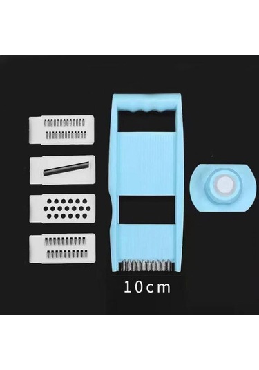 Patates Parçalama Makinesi Dilimleme Kıyıcı Sebze Doğrama Ev Mutfak Çok Fonksiyonlu Turp Kazıyıcı Kaba Planya Mavi