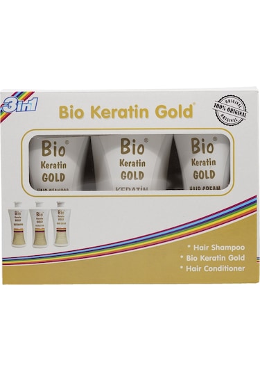 Bio Keratin Gold Brezilya Fönü Şampuan + Saç Kremi + Keratin