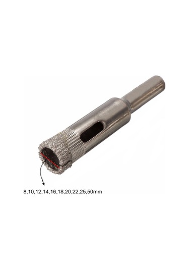 Kangvka 10 Parça Elmas Matkap Ucu Seti - 8-50mm Çaplı Cam, Seramik, Mermer Ve Tuğla Delici Aletler