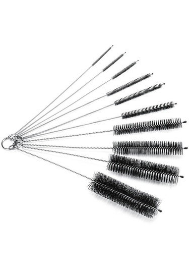 Nyt Şişe Fırça Şişesi Temizleme Fırçaları Temizleme Fırçası Temizleyici Dar Boyunlu Şişeler Bardaklar Kanca Seti 10 Adet