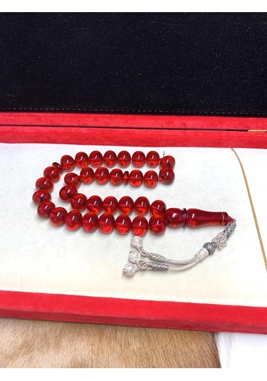 İri Boy Kırmızı Necef Katalin Tesbih