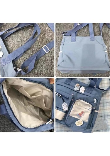 Pembe Su Geçirmez Kadın Çanta Omuzdan Askili Çanta Bayan Askılı Çanta Oxford Crossbody Çanta Tote Kitap Çanta Kızlar İçin Satchels Pembe