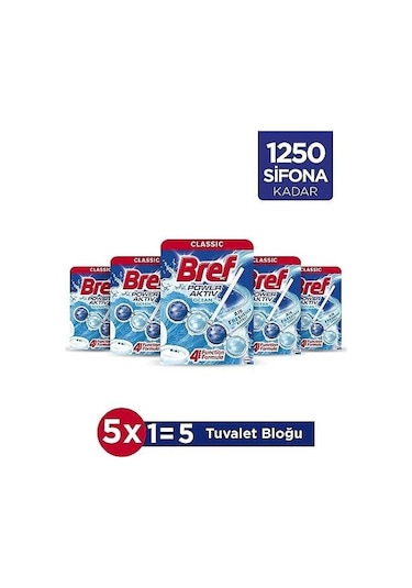 Bref Power Aktiv Klozet Bloğu Okyanus Single 5 Adet