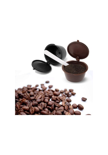 Cafe Filtre Kapsülü, Nescafe Dolce Gusto İle Uyumlu Doldurulabilir Cafe Kapsül Filtresi Şarj Edilebilir Kapsül, Mini Me, Piccolo, - 6 Adet