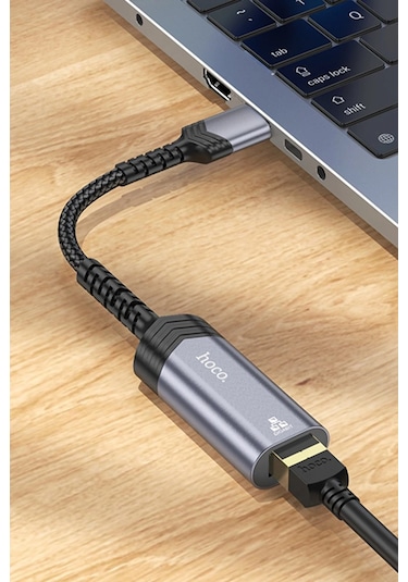 Hoco. Ua26 Tak Çalıştır Usb To Rj45 1000 Mbps Ethernet Dönüştürücü - Gri