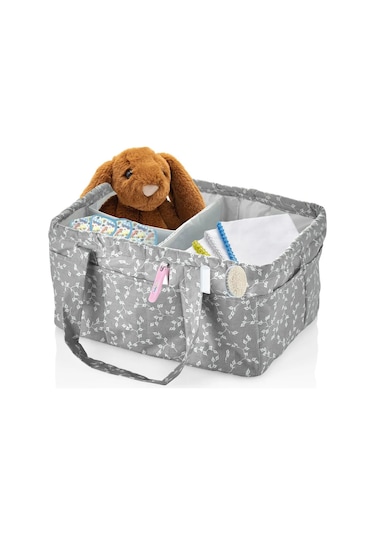 Babyjem Katlamalı Anne&Bebek Organizer Gri Çiçek 7951 Gri