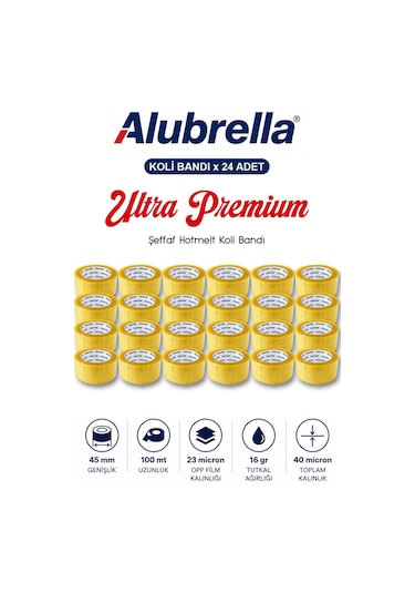 24 Adet 45 Mm X 100 Mt Ultra Premium Koli Bandı 1