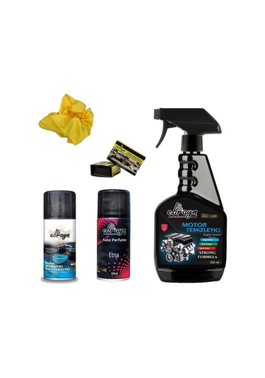 Klima Temizleyici Oto Parfüm Motor Temizleyici + Bez Ebrayn 6 Prç