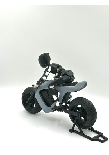 3d Baskı Spor Motosiklet + Dummy Sürücü Figürü Hareketli Tekerlekli Koleksiyon Seti DUMMY 242494683 1089
