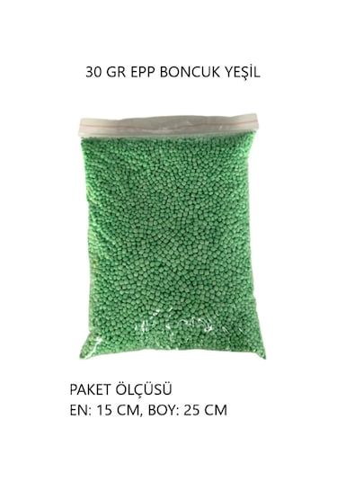 Atermit Epp Renkli Boncuk Köpük Aksesuar 30 Gr - Yeşil