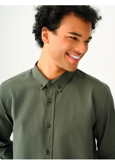 Loft Regular Fit Açık Haki Erkek Gömlek Lf2037403 Açık Haki