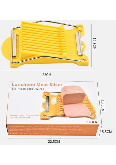 Pazly Cbtx Ja-958 Öğle Yemeği Et Jambon Dilimleme Ev Meyve Kesici Muz Ve Dilimleme Mutfak Yumurta Kesici Sarı Sarı