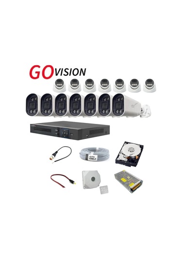 14'lü 5mp Ahd Kamera Seti Full Color, 360mm Lensli, Gece Görüşlü Güvenlik Sistemi 869794-135190