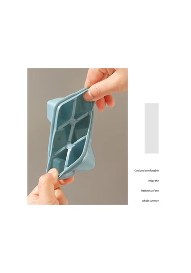 Kosona Yeşil Silikon Buzluk 6 Lü, Gıda Grubu, Kapaklı Ve Sabit Tabanlı, Kolay Buz Çıkarımı, Dondurucu Depolama Aleti Çok Renkli