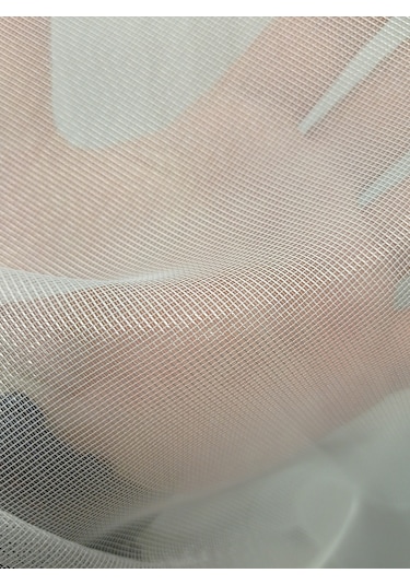 Taç Frahm Eteği Kurşunlu Parlak Düz Tül Perde / Ölçünüze Özel Dikim