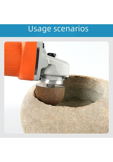 Yunboo Küçük Mantar Kafalı Elmas Zımpara Taş, Porselen, Çanak Yapımı İçin İç Bükey Yuvarlak Taban Zımparalama Aleti 200 İnce