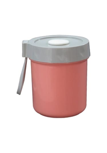 Pembe 450 Ml Kahvaltı Fincan Toz Geçirmez Büyük Kapasiteli Taşınabilir Yulaf Ezmesi Bardağı Tahıl Yoğurt Kapaklı Kupa