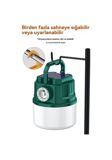 Jian Fan Led Çok Fonksiyonlu Güneşkamp Lambasıev Acilmekan Usb Şarj Kamp Lambası Beyaz