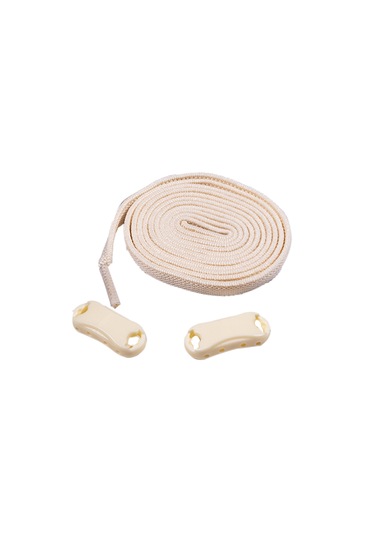 Elastik Bej Akıllı Bağcık Tak Bırak Ayakkabı Bağcığı 100cm