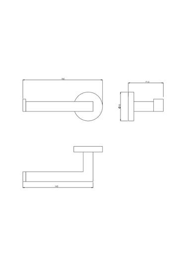 Serel Banyo Rita Tuvalet Kağıtlığı Kapaksız Mat Siyah 140112007s