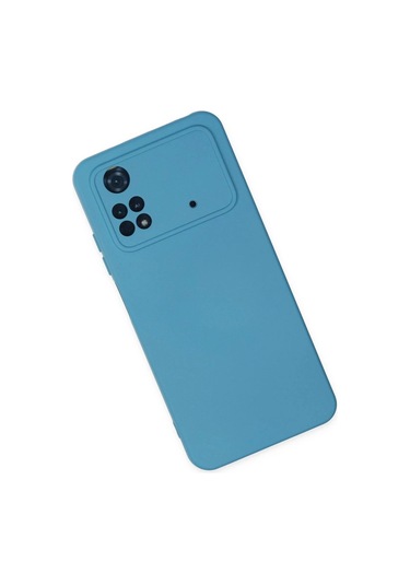 Durukar Poco M4 Pro 4g Kılıf Nano İçi Kadife Silikon - Mavi
