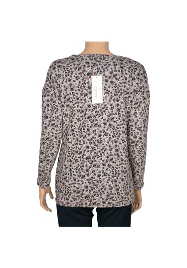 Barem Kadın Lina Büyük Beden Kışlık V Yaka Yumoş Kahve Bluz D08 Kahve