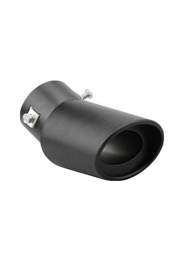 Besthome1 Otomobil Egzoz Ucu - 63mm Mat Siyah Paslanmaz Çelik, Eğimli, 3.8-5.3cm Bağlantı