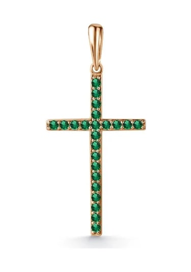 Gold Plaza Jewelry Gümüş İnci Haç Kolye 166005642 Altın Rengi