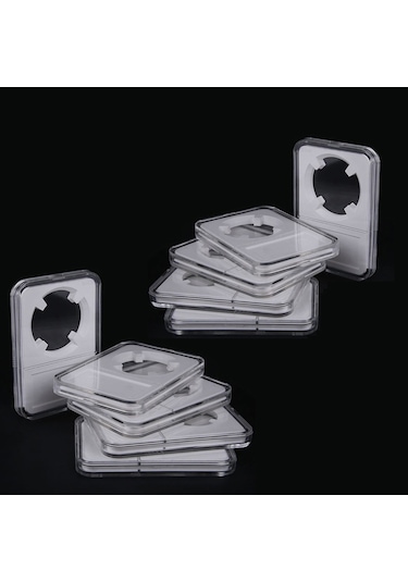 Sones Hatıra Madeni Para Tanımlama Derecelendirme Kutusu Madeni Para Koleksiyon Kutusu, Renk: Beyaz 27mm