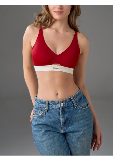 Bonechka Desteksiz Sütyen Dekolte 248485075 Kırmızı