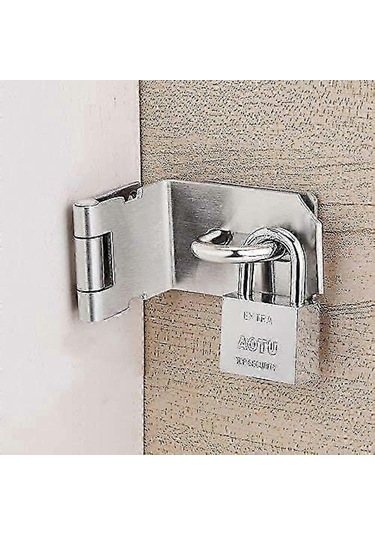 90 Derece Paslanmaz Çelik Kapı Mandalı, Asma Kilit İçin Dik Açılı Güvenlik Kilidi, Ağır Hizmet Tipi Kapı Tokası Nck