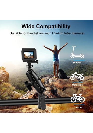 Teltree Pu909b Abs+alüminyum Allyuminiyum Kraba Klembi, 360 Döner İki Top Kafa, Maks. 500g Yük Kapasitesi