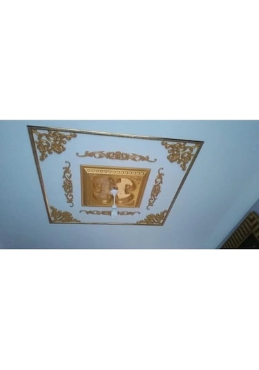 60x60 Kare Altın Renk Saray Tavan Göbek