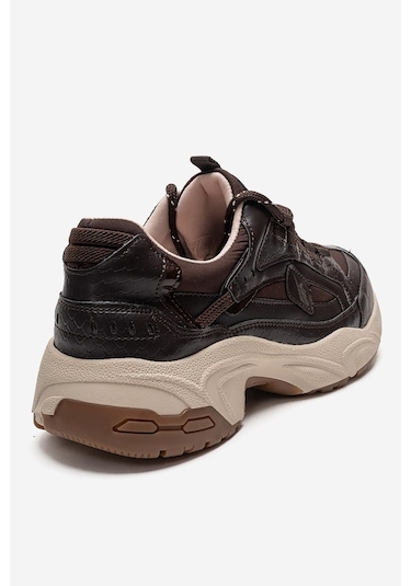 Luvishoes Letty Kahverengi Baskı Scuba Kadın Spor Ayakkabı