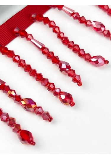 Slubov'u Boncuklu Püskül Bitişik, Dekoratif 50cm, Genişlik 5,5cm 406767254