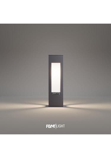Luxera Alüminyum Pleksili Bahçe Aydınlatma Bollard Antrasit 35 Cm Antrasit